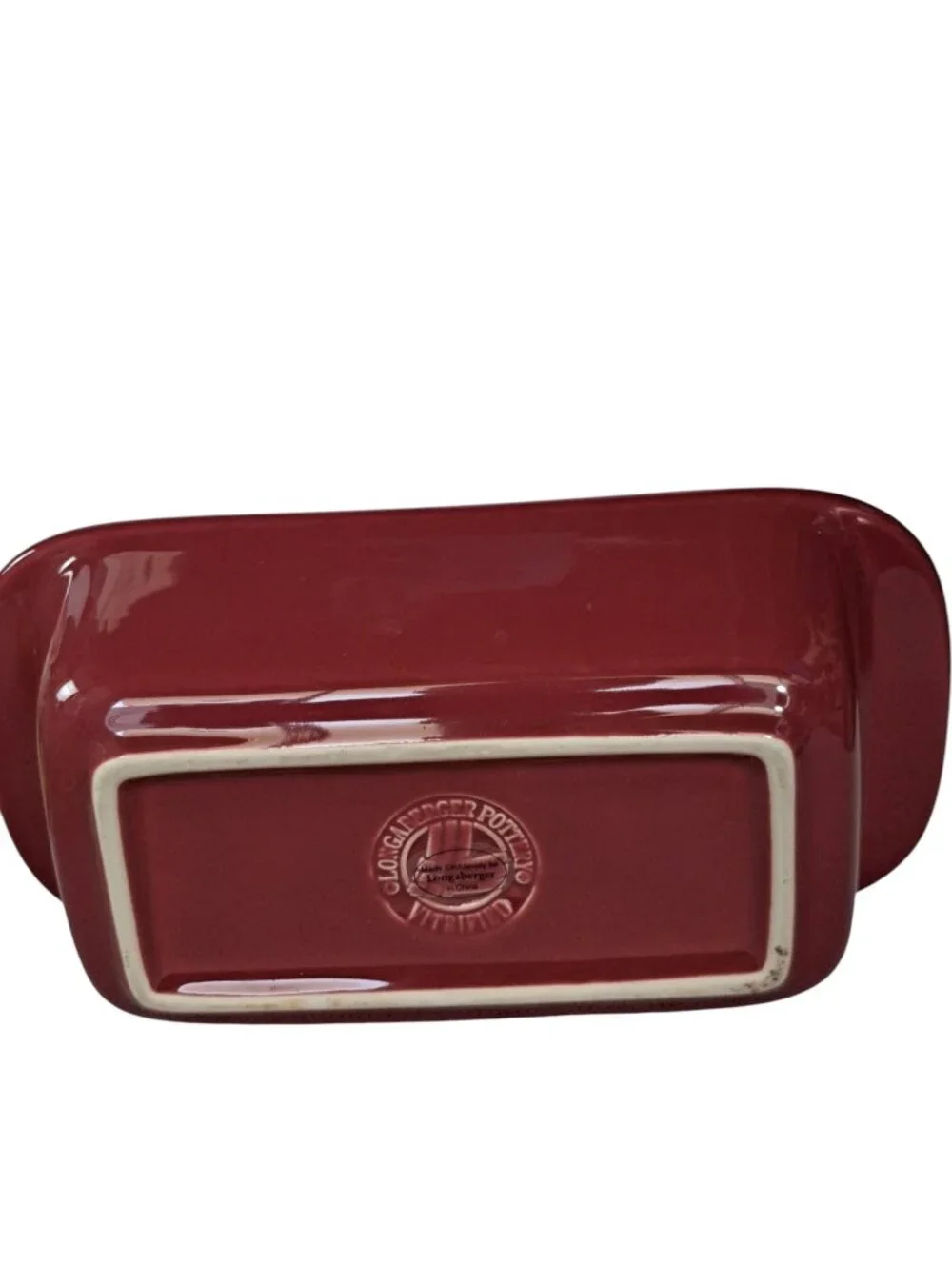 LONGABERGER POTTERY WOVEN TRADITIONS PAPRIKA LOAF BAKING DISH 8